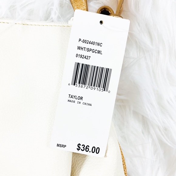Nine & Co. NWT Nine West White & Tan Purse - Picture 6 of 8
